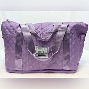 Zerushi Expandable Lightweight Travel Tote Duffle Bag with Trolley Sleeve